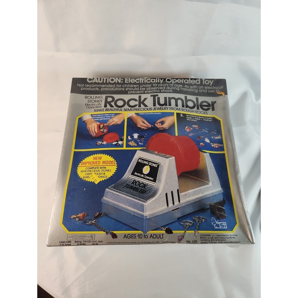 Vintage Rock Tumbler By NSI Rolling Stones In Origjnal Box Included Everything